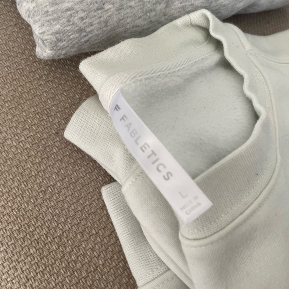 TWO fabletics cropped workout sweatshirts - Picture 2 of 7
